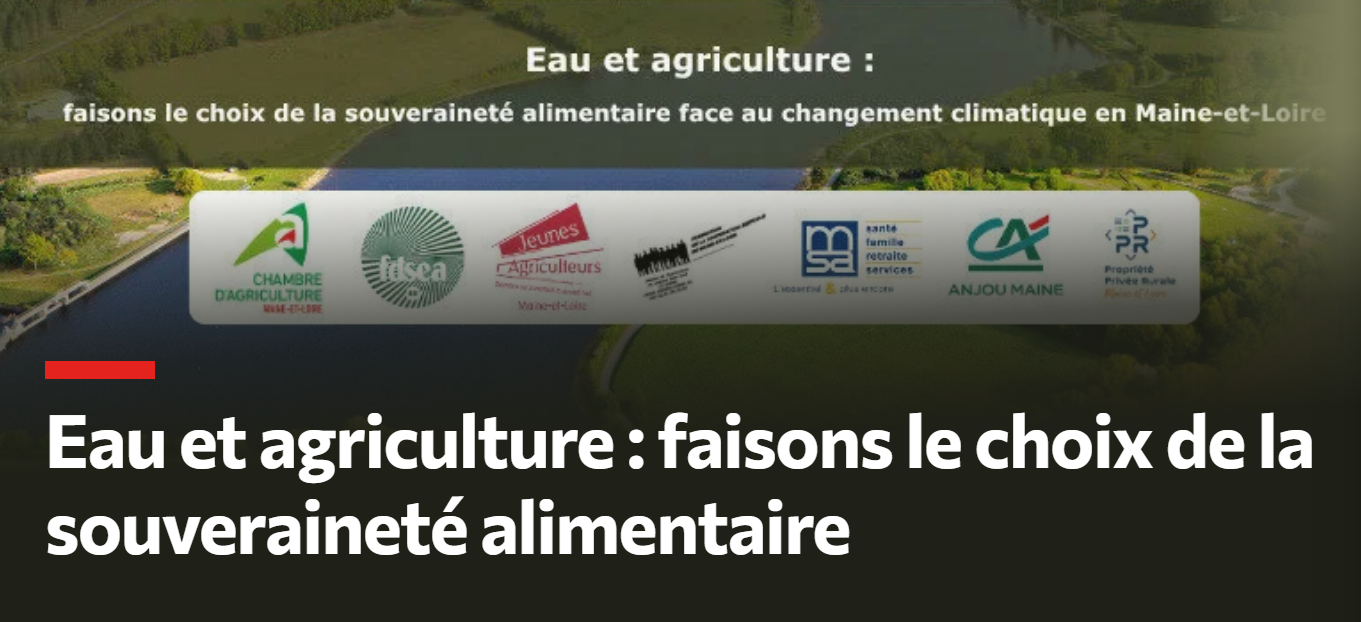 Lettre ouverte « eau et agriculture » : apporter votre soutien en ligne !