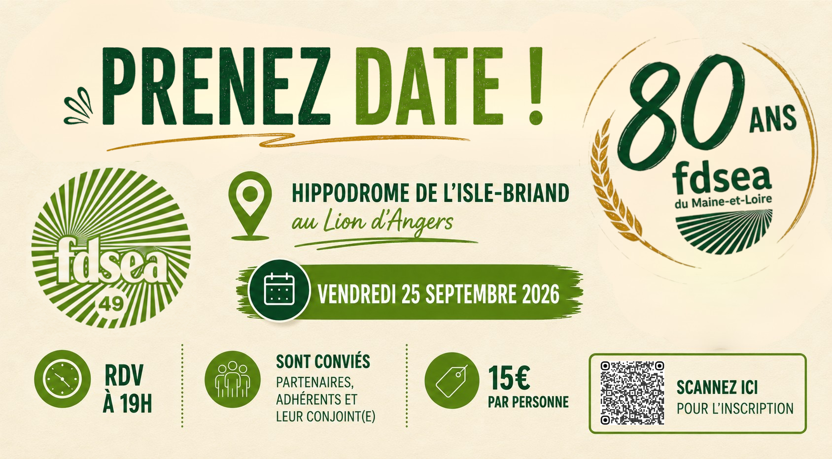 80 ans de la FDSEA : les inscriptions sont ouvertes